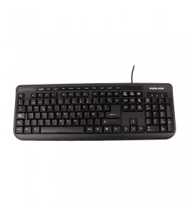 TECLADO HALION HA-K613 USB MULTIMEDIA NEGRO