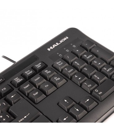 TECLADO HALION HA-K613 USB MULTIMEDIA NEGRO