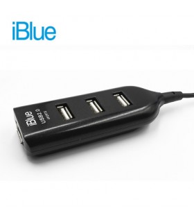 HUB IBLUE PN: 52054-BK USB 4 PUERTOS 2.0 NEGRO