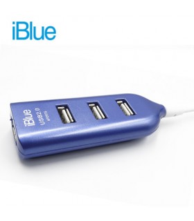 HUB IBLUE PN: 52054-BL USB 4 PUERTOS 2.0 AZUL