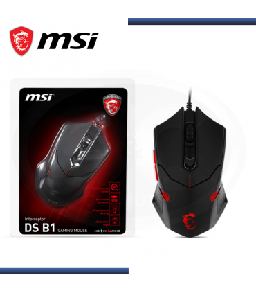 MOUSE MSI DS B1 USB GAMING 1600 DPI  NEGRO