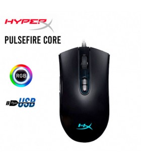 MOUSE HYPERX HX-MC004B PULSEFIRE CORE USB GAMING RGB 6200 DPI NEGRO