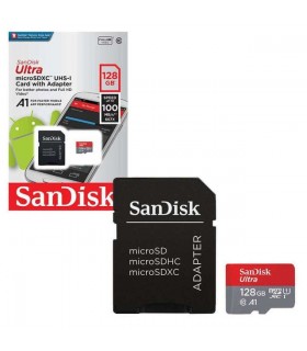MEMORIA SANDISK 128GB MICROSDXC 100MB/S C10 + 1 ADAPT.