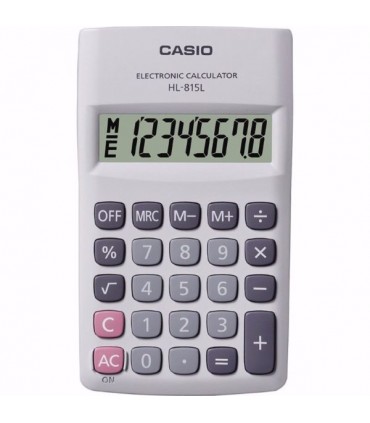 CALCULADORA CASIO HL-815L DE BOLSILLO 8 DIG. BLANCO