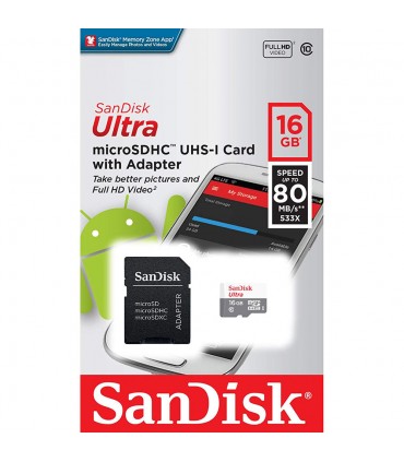 MEMORIA SANDISK ULTRA 16GB MICRO SD C10 UHS-I